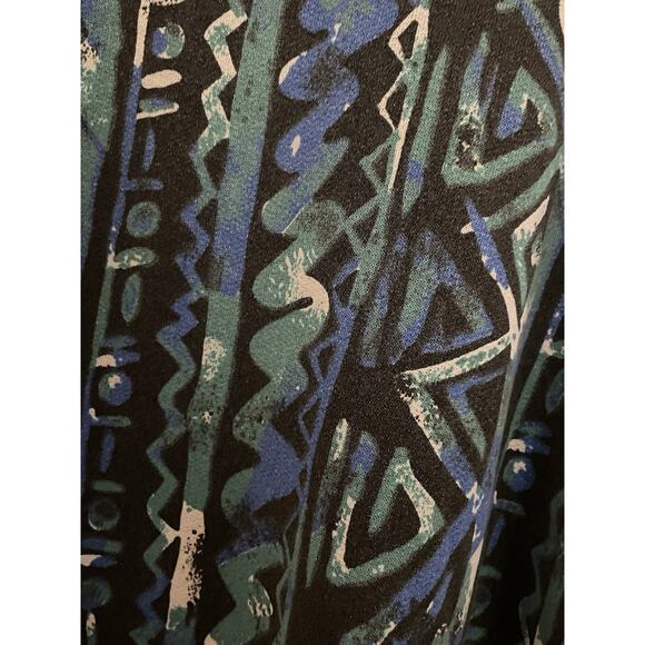 Vintage 90s Josh Wear Art Abstract Aztec Tribal Crewneck Sweatshirt XL USA Made - Picture 5 of 7